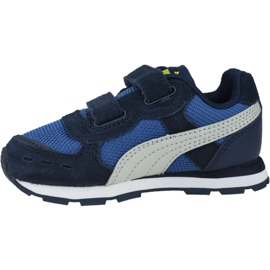 Buty Puma Vista V Infants Jr 369541-09 białe granatowe niebieskie 1