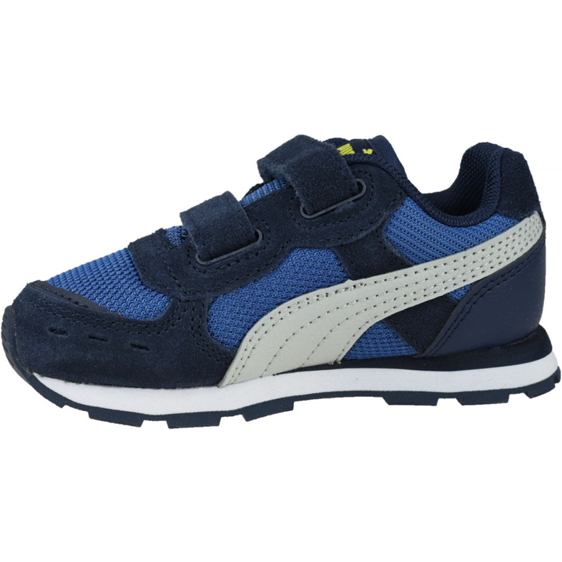 Buty Puma Vista V Infants Jr 369541-09 białe granatowe niebieskie 1
