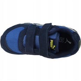 Buty Puma Vista V Infants Jr 369541-09 białe granatowe niebieskie 2