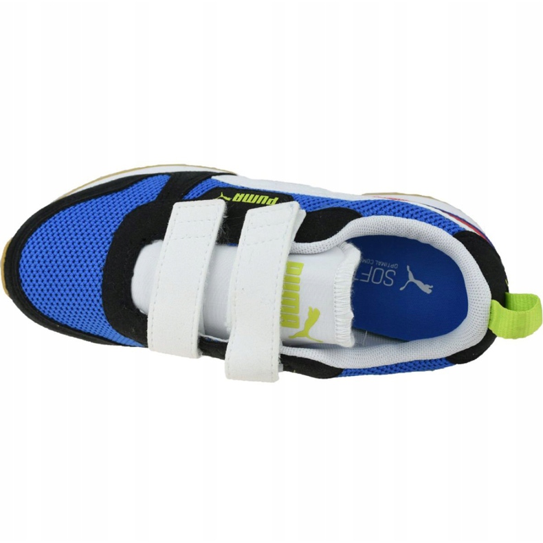 Buty Puma R78 V Ps Jr 373617-03 białe czarne czerwone niebieskie 2