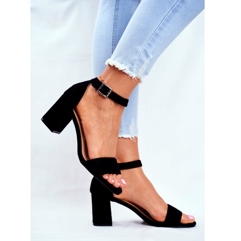 Vinceza Sandały Damskie Zamszowe Czarne More and More! 2