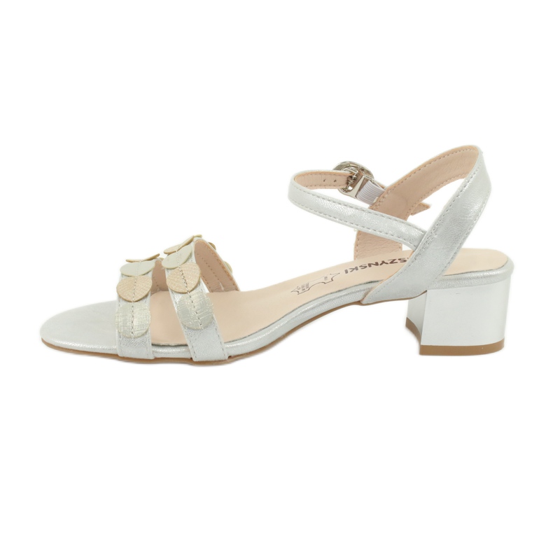 M.Daszyński Sandały damskie paski Daszyński SA177-4 szare 1