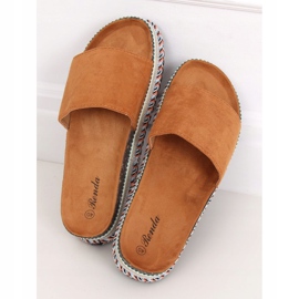 Klapki damskie camel BQ-50 Camel brązowe 1