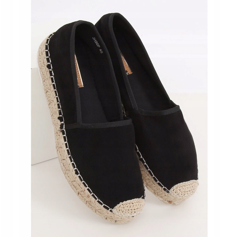 Espadryle damskie czarne JH90P Black 2