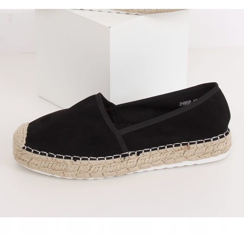 Espadryle damskie czarne JH90P Black 1