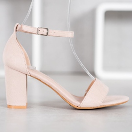 Anesia Paris Sandałki Na Obcasie brązowe 2