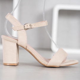 Nio Nio Sandały Na Słupku brązowe 2