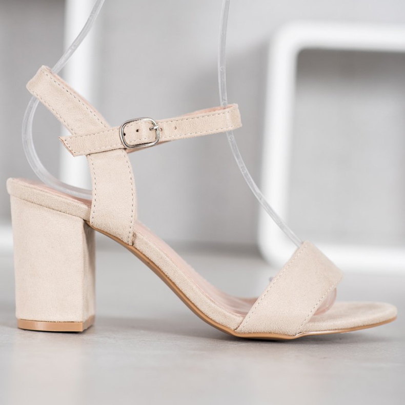 Nio Nio Sandały Na Słupku brązowe 2