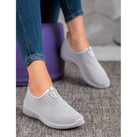 Melisa Tekstylne Buty Slip On szare 2