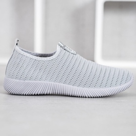 Melisa Tekstylne Buty Slip On szare 1