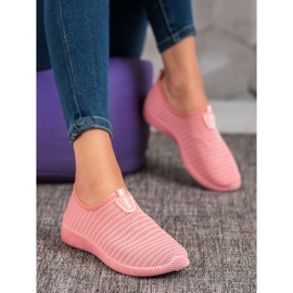 Melisa Tekstylne Buty Slip On różowe 2