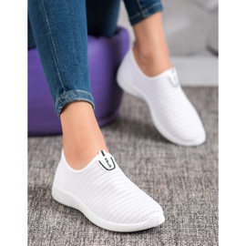 Melisa Tekstylne Buty Slip On białe 2