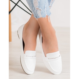 Diamantique Białe Mokasyny Z Eko Skóry 1