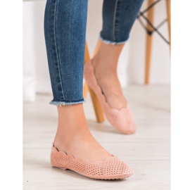 Small Swan Ażurowe Baleriny różowe 2