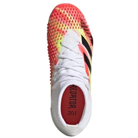 Buty piłkarskie adidas Predator Dracon 20.1 Fg Jr EG1608 białe wielokolorowe 2