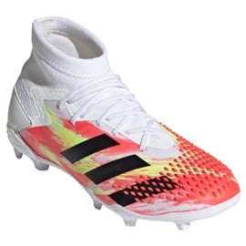 Buty piłkarskie adidas Predator Dracon 20.1 Fg Jr EG1608 białe wielokolorowe 3