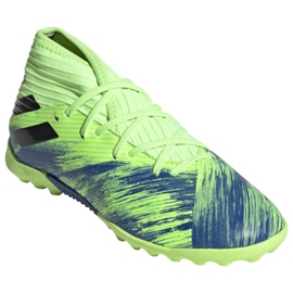 Buty piłkarskie adidas Nemziz 19.3 Tf Jr FV4006 zielone wielokolorowe 3