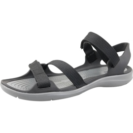 Sandały Crocs Swiftwater Webbing Sandal W 204804-001 czarne szare 1