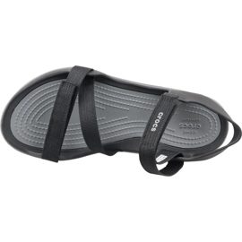Sandały Crocs Swiftwater Webbing Sandal W 204804-001 czarne szare 2