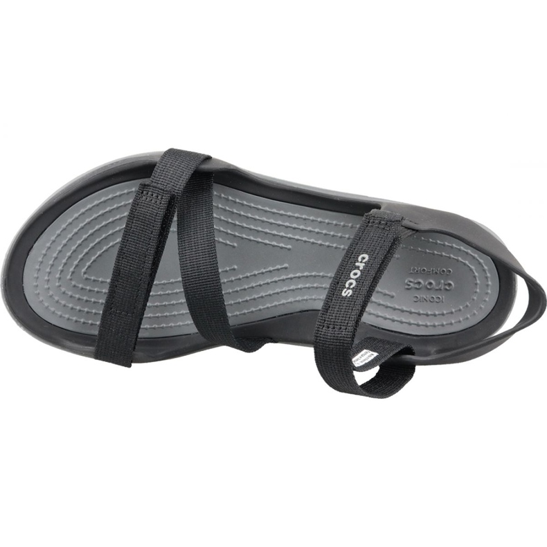 Sandały Crocs Swiftwater Webbing Sandal W 204804-001 czarne szare 2