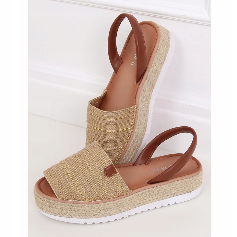 Sandałki espadryle złote WH935 Gold złoty 1