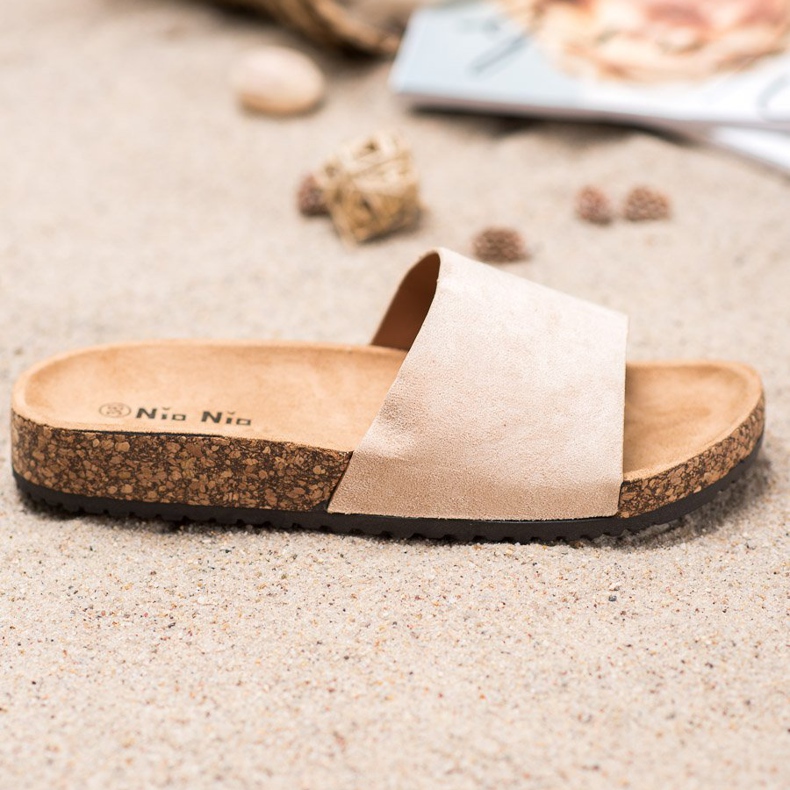 Nio Nio Klasyczne Klapki Na Platformie brązowe 2