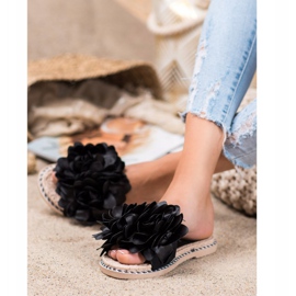 Anesia Paris Stylowe Klapki czarne 1