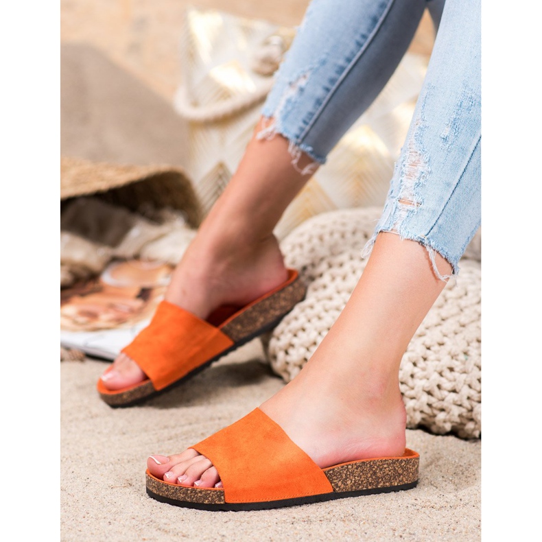 Renda Pomarańczowe Klapki 1