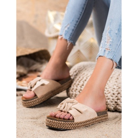 Comer Klapki Na Wysokiej Platformie brązowe 1