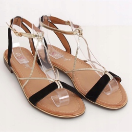 Sandałki damskie czarne JH125P Black 1