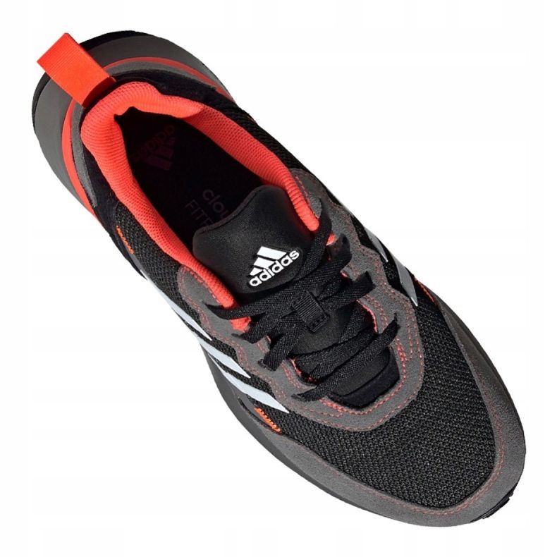 Buty biegowe adidas RapidaRun Elite Jr EG6911 czarne szare 2