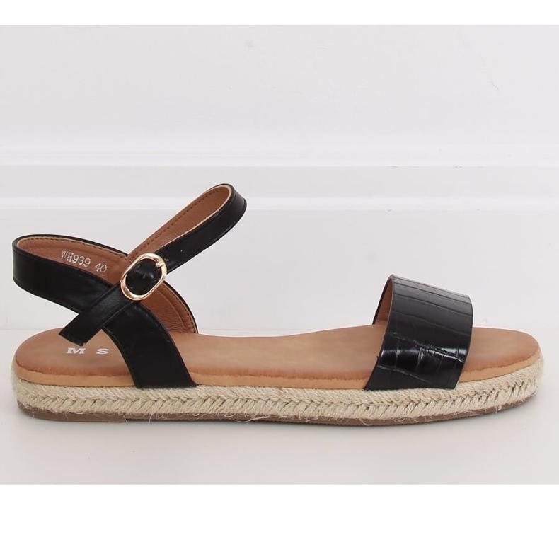 Sandałki espadryle czarne WH939 Black 2