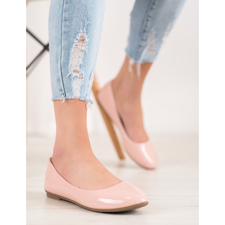 Comer Lakierowane Baleriny różowe 1