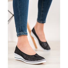 Comer Baleriny Z Brokatem czarne 2