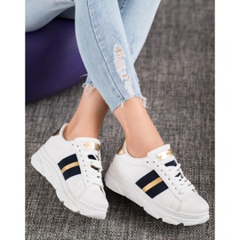 Weide Sneakersy Na Platformie białe czarne żółte 1