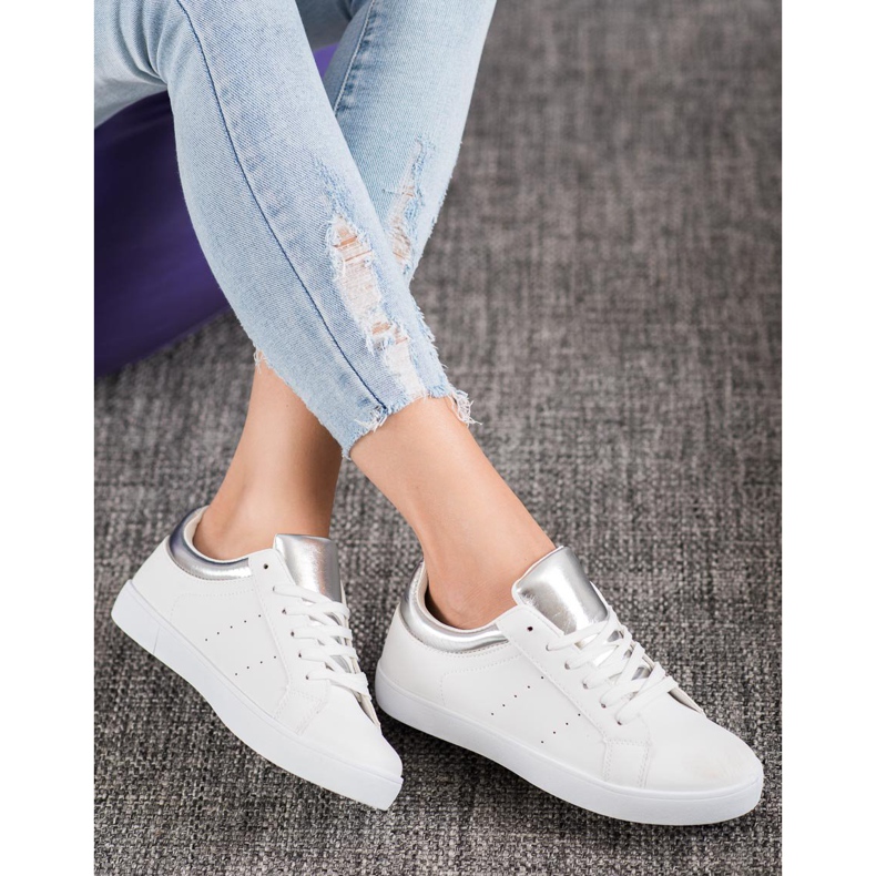 Białe Buty Sportowe szare 2