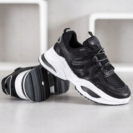 SHELOVET Wygodne Czarne Sneakersy 3