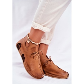 Damskie Półbuty Maciejka Rude 03426-19 brązowe 1