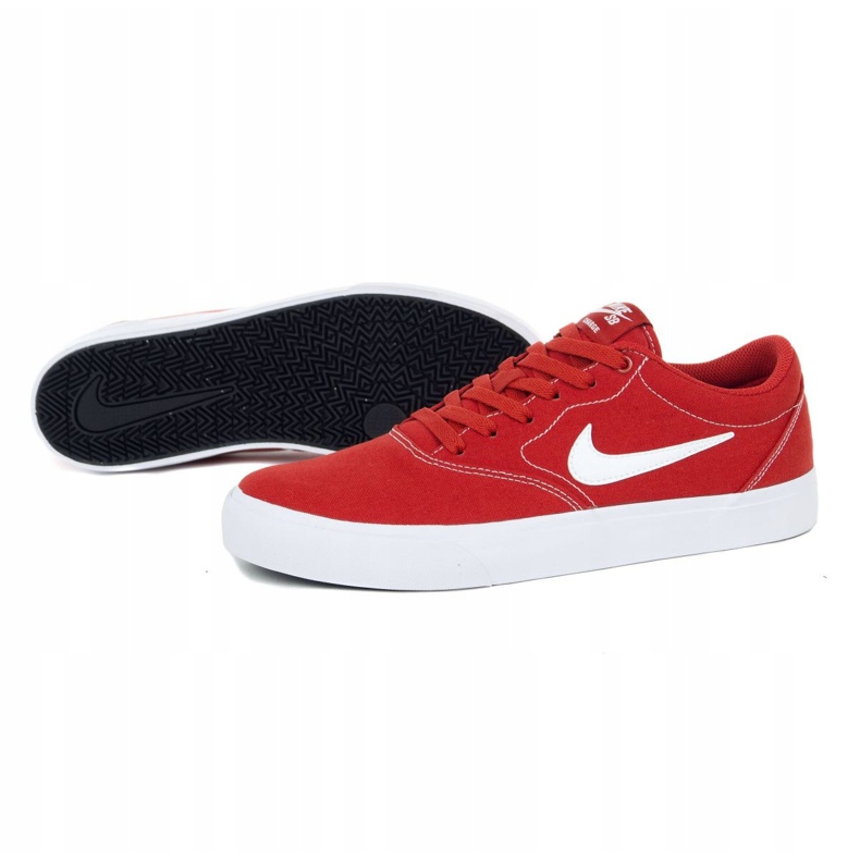 Buty Nike Sb Charge Cnvs M CD6279-601 białe czerwone 1