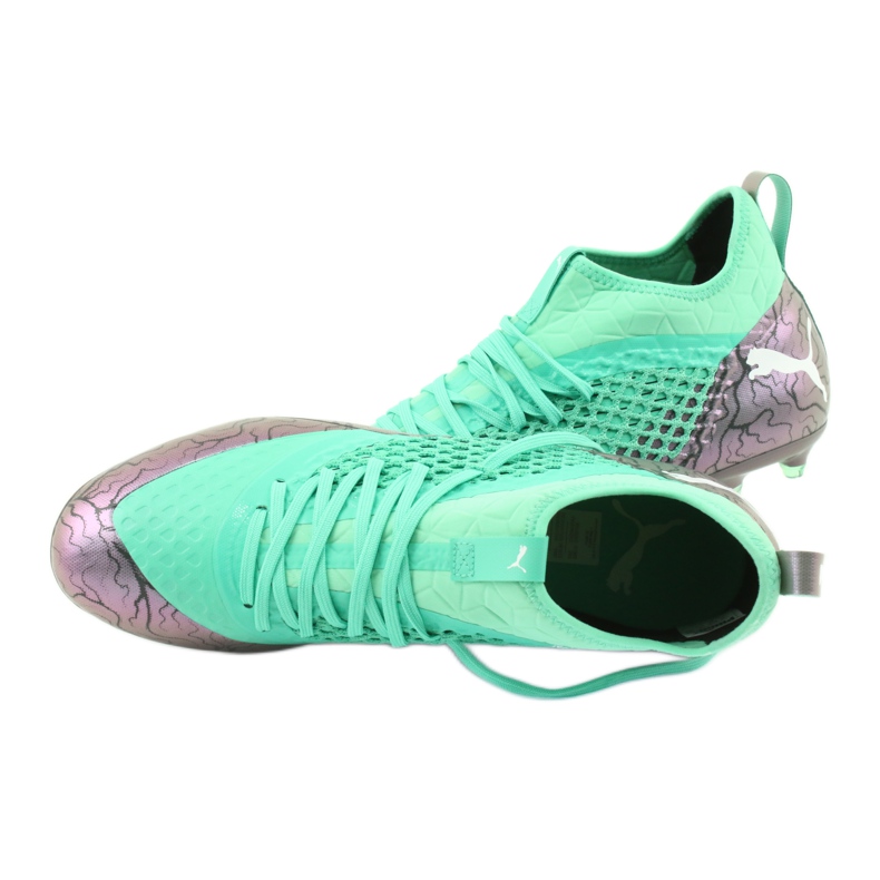 Buty piłkarskie Puma Future 2.3 Netfit Fg Ag Color Shift M 104832 01 zielone 2