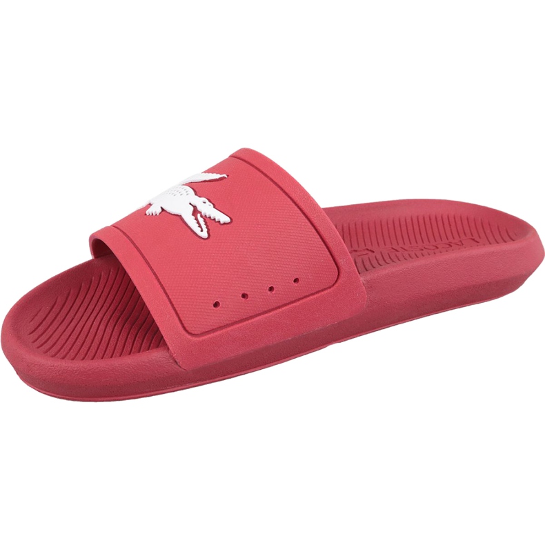 Klapki Lacoste Croco Slide 119 1 M 737CMA001817K białe czerwone 1