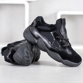 SHELOVET Czarne Sneakersy 1