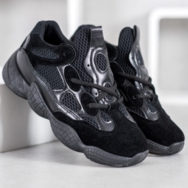 SHELOVET Czarne Sneakersy 2
