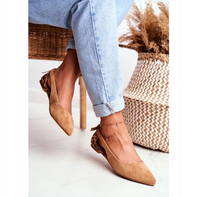 Lu Boo Baleriny W Szpic Zamsz Camel Better brązowe 2