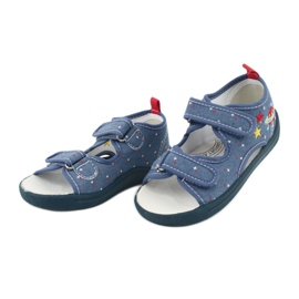 American Club American sandałki buty dziecięce wkładka skórzana TEN28 czerwone niebieskie żółte 2