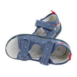 American Club American sandałki buty dziecięce wkładka skórzana TEN28 czerwone niebieskie żółte 4