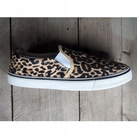 Wsuwane Trampki Tenisówki Slip On C03 Brązowy brązowe 1