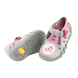 Befado obuwie dziecięce 110P359 białe różowe szare 4