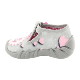 Befado obuwie dziecięce 110P359 białe różowe szare 2
