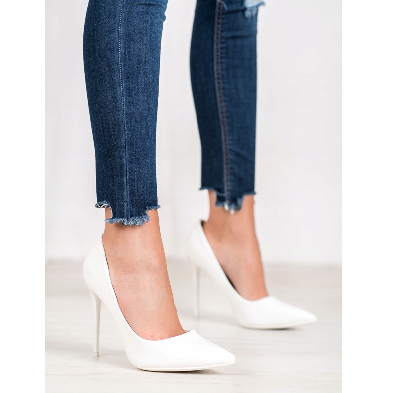 Small Swan Lakierowane Szpilki białe 2